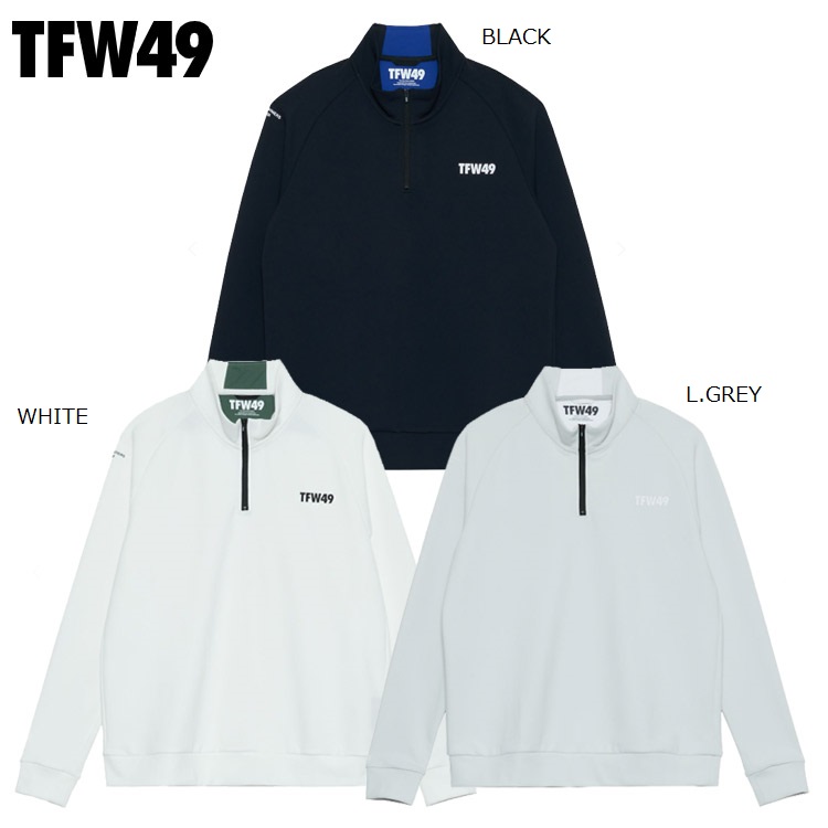 【TFW49/ティーエフダブリューフォーティーナイン】T102520024MOCK NECK HALF ZIP L/S TEEメンズ ゴルフウェア ハーフジップシャツ|スズキゴルフオンライン