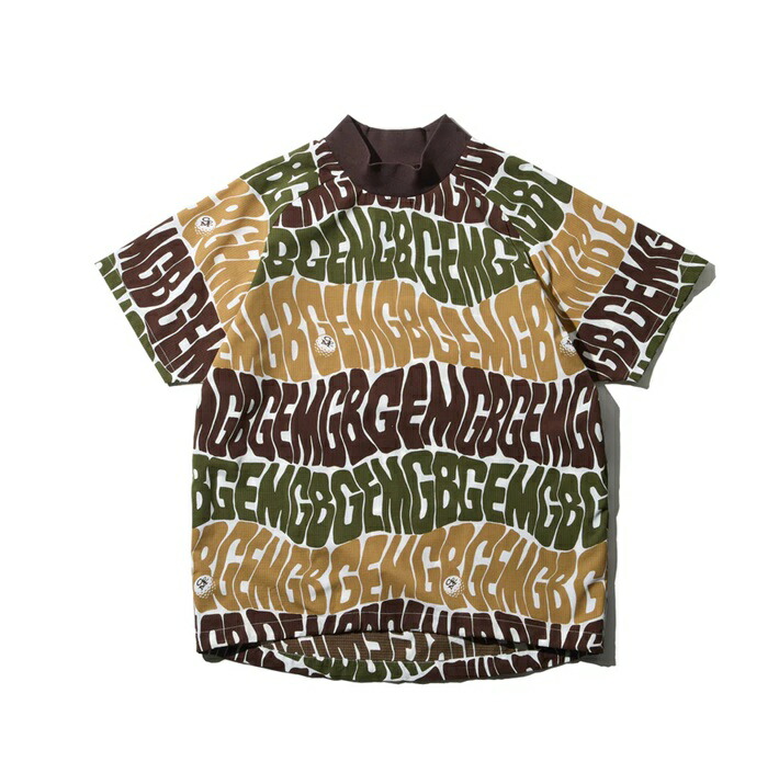 【GreenEdge Monkeys/緑であること境界線 モンキーズ】60353010Original print mock neck モックネックシャツ
