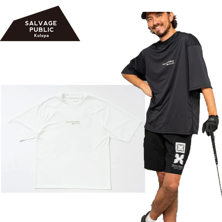 サルベージパブリック　Tシャツ　COOLMAX ポケット S/S サイズM サルベージパブリックコレパ］ハク ニット モックネック Tシャツ