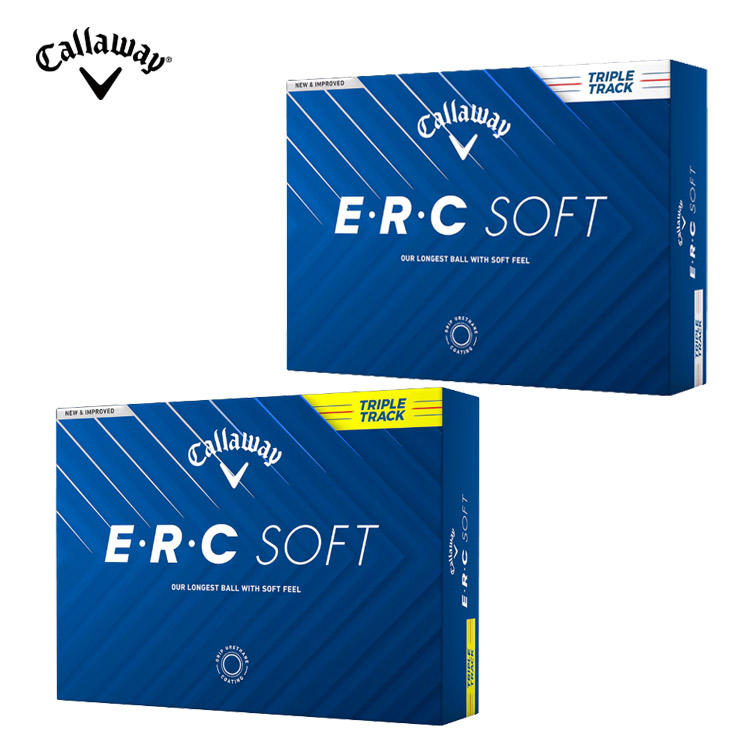 Callaway E.R.C. Soft ゴルフボール 12個入り Callaway キャロウェイ ERCソフト トリプル・トラック ゴルフ