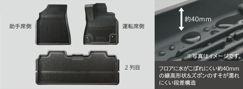 『ノア』 純正 ZWR90 ZWR95 MZRA90 スノー・レジャー用フロアマット（縁高タイプ） ※フロントセット（運転席+助手席） ※リヤ２列目は別売り パーツ トヨタ純正部品 フロアカーペット カーマット カーペットマット オプション アクセサリー 用品