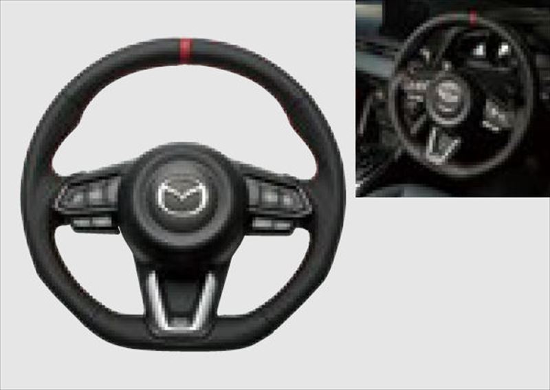 『CX-3』 純正 DKEFW DK8FW AUTOEXE スポーツステアリングホイール パーツ マツダ純正部品 ハンドル 革巻き オプション アクセサリー 用品