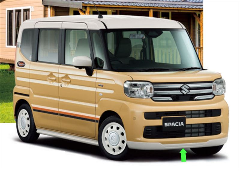 未使用 MK54S系スペーシア カスタム 純正オプション グリル M'z SPEED 【つや消しブラック仕様】[MK54S スペーシアカスタム