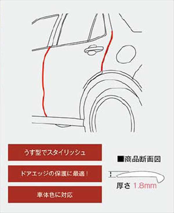 爆買い送料無料 ロッキー 純正 A202S A201S A210S スタイリッシュドアエッジモール ※１台分４本セット パーツ ダイハツ純正部品  メッキ ドアモール 保護 ワンポイント オプション アクセサリー 用品 qdtek.vn