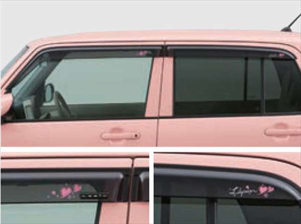 純正型サイドバイザー■スズキ■ラパン HE33S 平成27年6月～【ワイドタイプ】【安心の二重固定】取扱説明書付 スズキ ラパン H27.06- HE33S ドアバイザーノーマルタイプ返品