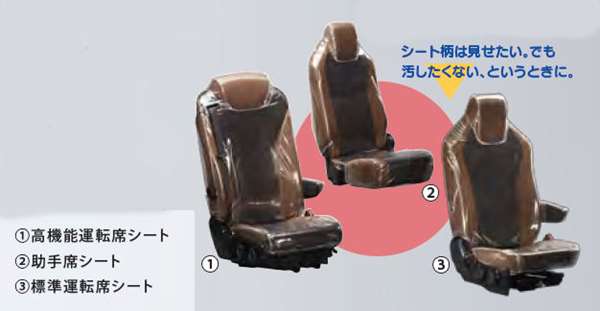 『プロフィア』 純正 FR1EZYJ FN1EYYG FN1EWXA FW1EXYJ 透明ビニール シートカバー アームレストなし 運転席単体 パーツ ヒノ純正部品 座席カバー 汚れ シート保護 オプション アクセサリー 用品｜株式会社　スズキモータース