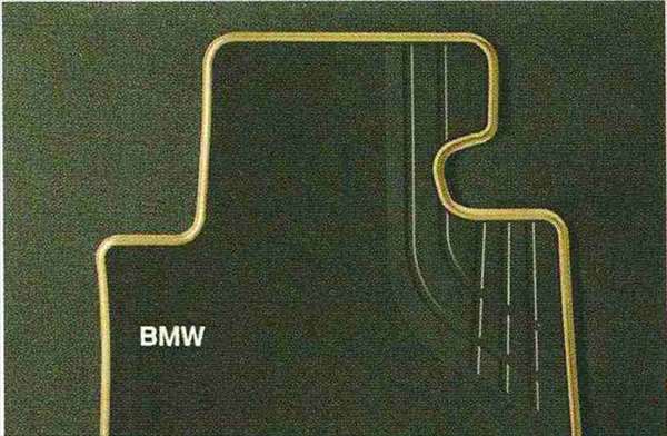 3 SEDAN・TOURING パーツ フロア・マット・セットＴｅｘｔｉｌｅ ブラック/オイスター（Ｍｏｄｅｒｎ）のリヤ・セット BMW純正部品 3A20 3B20 3D20 3A30 オプション アクセサリー 用品 純正 マット