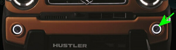 『ハスラー』 純正 MR52S リングイルミ付ハロゲンフォグランプ パーツ スズキ純正部品 フォグライト 補助灯 霧灯 オプション アクセサリー 用品
