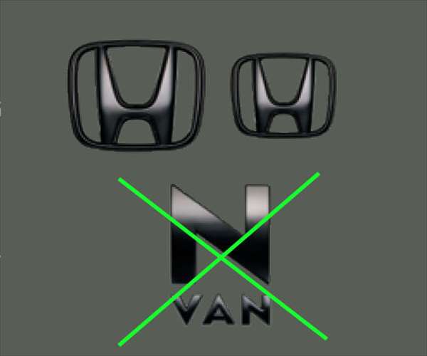 『N-VAN』 純正 JJ1 JJ2 ブラックエンブレム パーツ ホンダ純正部品 メッキ ドレスアップ ワンポイント オプション アクセサリー 用品