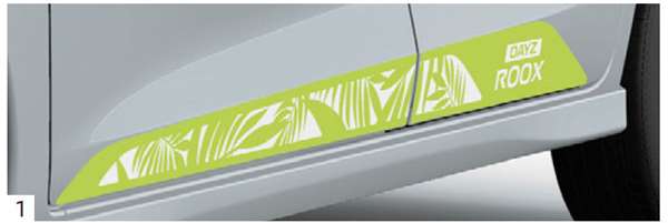 楽天市場 デイズ ルークス 純正 B21a ボディサイドステッカー カジュアル パーツ 日産純正部品 シール デカール ワンポイント オプション アクセサリー 用品 株式会社 スズキモータース