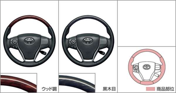 『ノア』 純正 ZWR80W ZWR80G ZRR80W ZRR80G ZRR85W ZRR85G ウッド調ステアリング パーツ トヨタ純正部品 オプション アクセサリー 用品