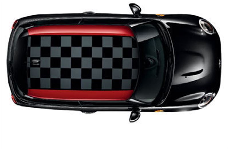 『コンバーチブル JCW』 純正 7BA ルーフ・ステッカー ※チェック柄 パーツ MINI純正部品 シール デカール ワンポイント オプション アクセサリー 用品