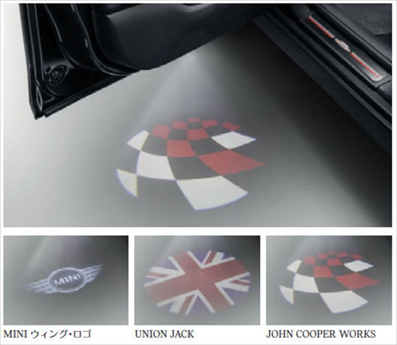 『コンバーチブル JCW』 純正 7BA MINI LEDドア・プロジェクター パーツ MINI純正部品 オプション アクセサリー 用品