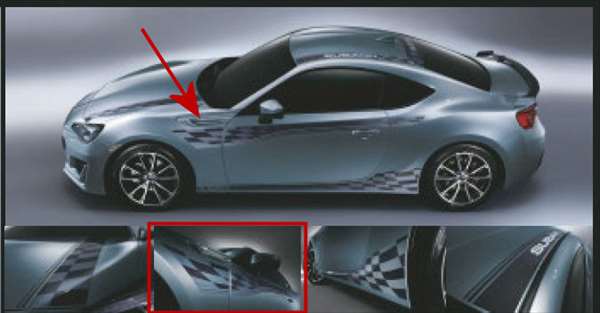 『BRZ』 純正 ZC6 ボディグラフィック（アッパー） パーツ スバル純正部品 ステッカー シール ワンポイント オプション アクセサリー 用品