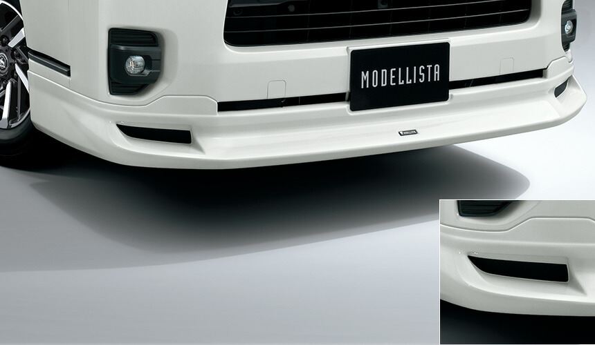 MODELLISTA フロントスポイラー Version1 ※ホワイトパールクリスタルシャイン D253142520A1→MSD4126007A1 ハイエース用 トヨタ