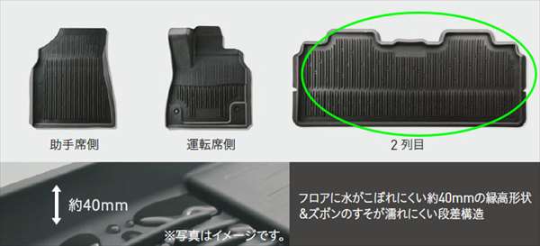 『ヴォクシー』 純正 ZWR90 MZRA90 スノー・レジャー用フロアマット（縁高タイプ） パーツ トヨタ純正部品 フロアカーペット カーマット カーペットマット オプション アクセサリー 用品