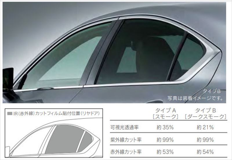 『IS』 純正 USE30 GSE31AVE30 AVE35 ASE30 IR（赤外線）カットフィルム パーツ レクサス純正部品 日除け カーフィルム オプション アクセサリー 用品