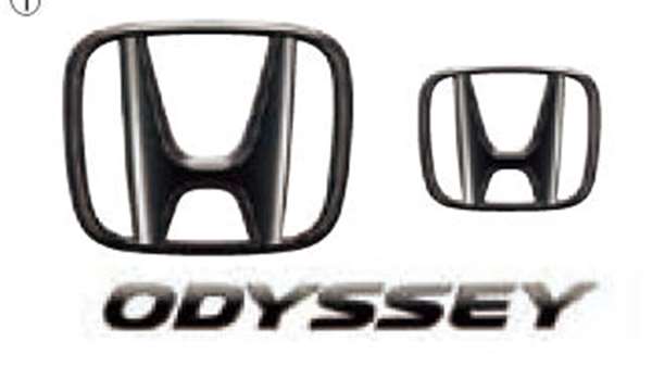 『オデッセイ』 純正 RC4 RC1 RC2 ブラックエンブレム Hマーク2個+ODYSSEYエンブレム／ブラッククローム調 パーツ ホンダ純正部品 ドレスアップ ワンポイント オプション アクセサリー 用品
