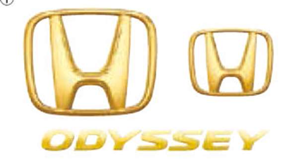 『オデッセイ』 純正 RC4 RC1 RC2 ゴールドエンブレム Hマーク2個+ODYSSEYエンブレム パーツ ホンダ純正部品 ドレスアップ ワンポイント オプション アクセサリー 用品