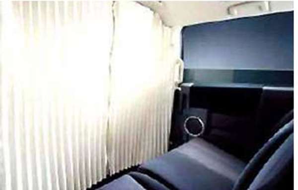 三菱 デリカD:5　純正パーティションカーテン(遮光生地：ベージュ無地） デリカD：5 パーティションカーテン 三菱純正部品 パーツ