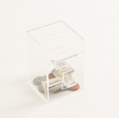 アクリル　募金箱　ボックス　投票箱　アンケート　ボックス　貯金箱　クリア　透明　チャリティーボックス　頑丈　札　お店　コンビニ　ドラッグストア　レストラン　会社　目安箱　レジ　レジ前　BOX
