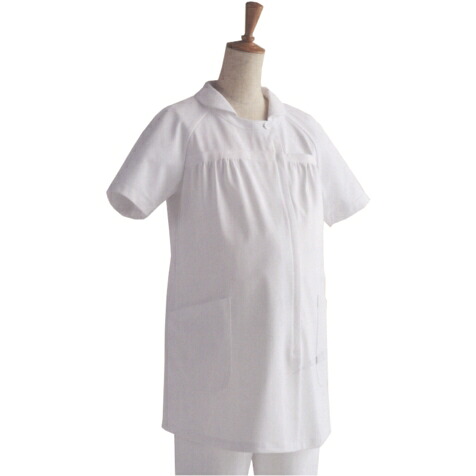 マタニティ 白衣 【ウイルス対策】 制菌 赤SEK SEKマーク チュニック ナース服 FOLK 8001FK | ユニフォーム 医師 おしゃれ 制服 医療 大きいサイズ ナース 看護師