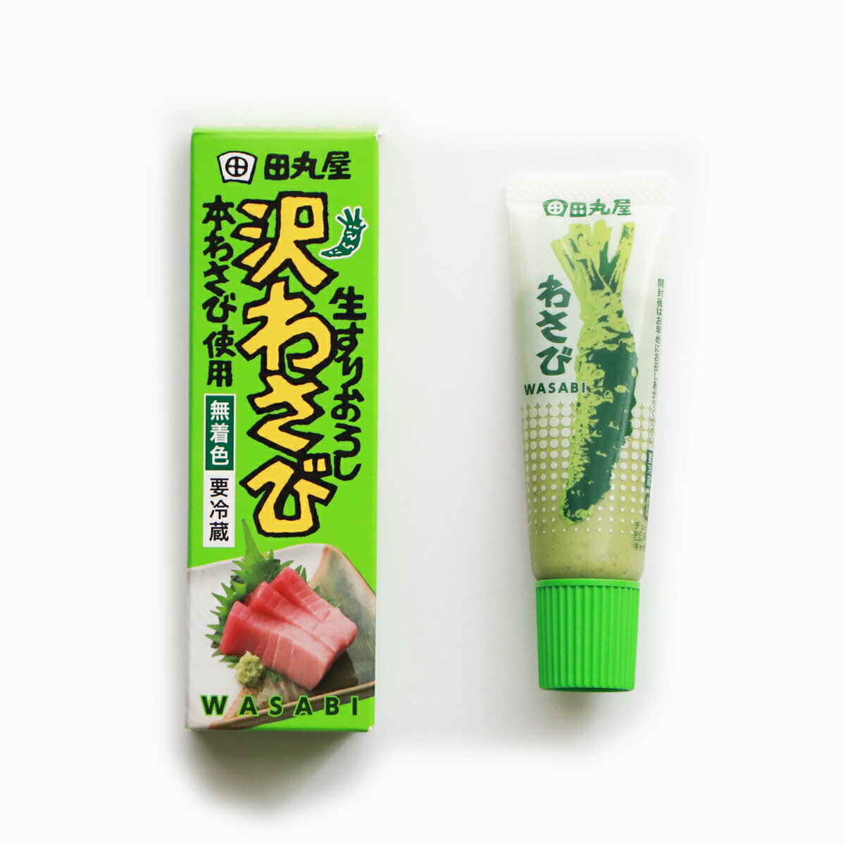 無着色 生すりおろし 本わさび使用 沢わさびチューブ (28g×20本) 田丸屋 送料込