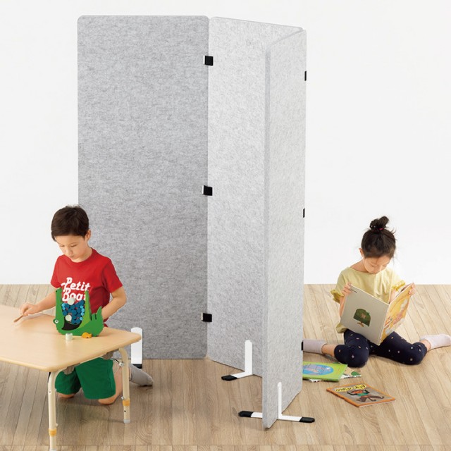 マスセット 吸音ダイアログボックス 3連 間仕切り 幼稚園 保育園 取りはずし可 パーテーション