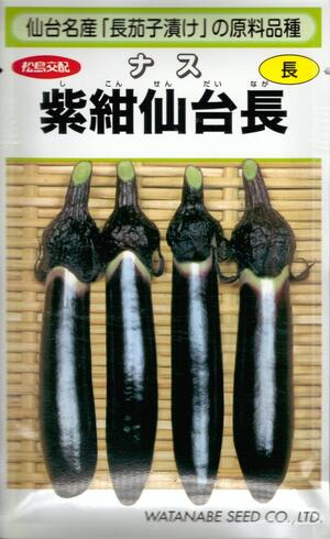 【宮城県仙台名産】蔬菜内果皮 茄子「紫紺仙台長」 0.4ml／2ml／5ml／10ml／20ml（約1,800粒）（渡辺採種場）【貨物輸送込み】 長茄 長茄子 しこんせんだいながなす 漬け物