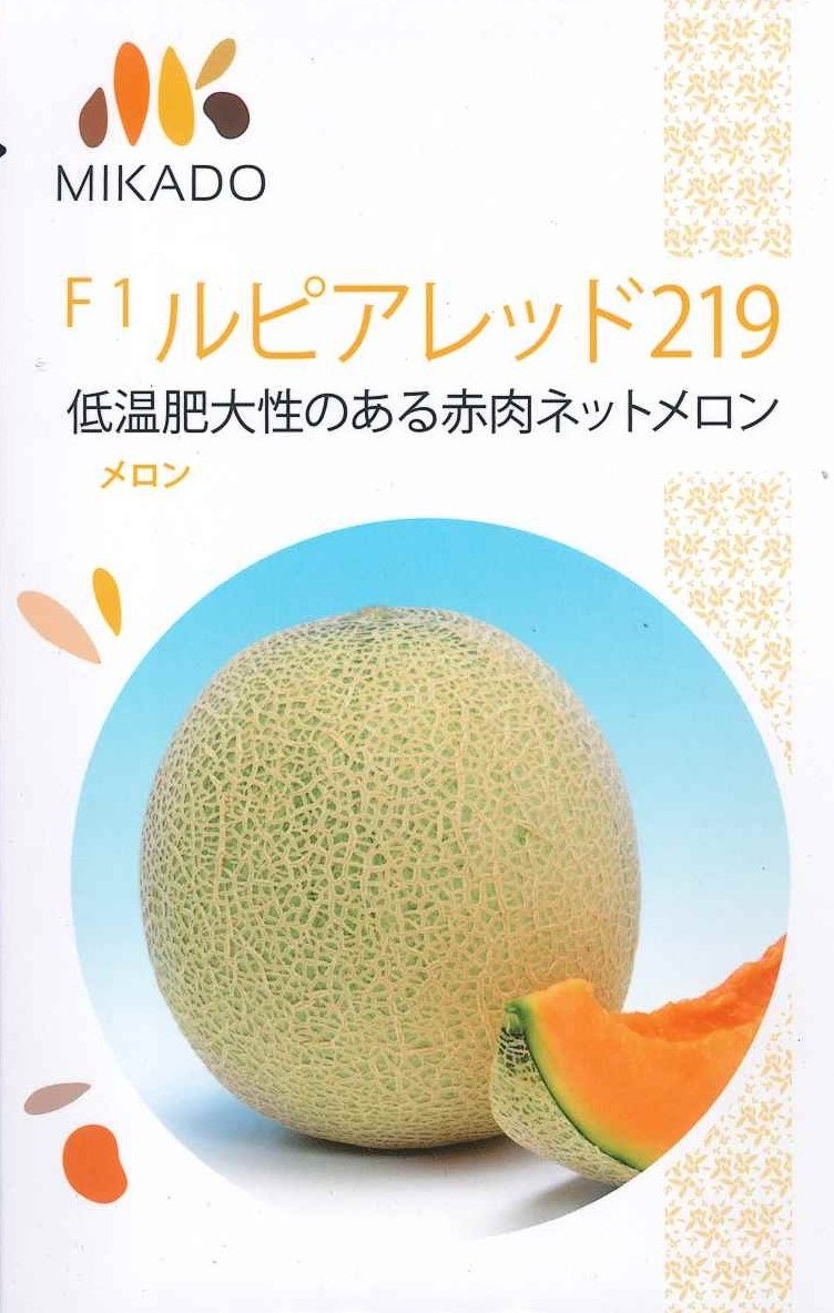 【大人気変種】蔬菜内果皮 赤肉サイバー空間瓜「ルピア赤いこと219」 8粒／100粒（ヴィルモランみかど）【貨物輸送込み】 甜瓜 マクワウリ 冷ややかさ肉付きのよい性 耐病性