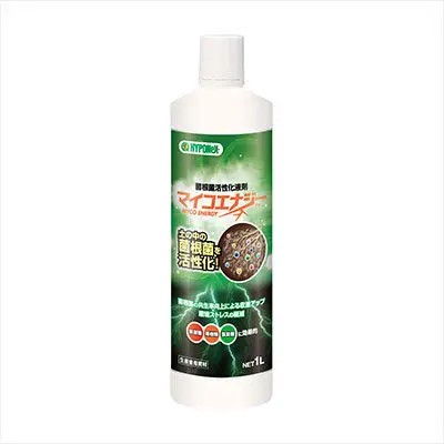 バイオスティミュラント資材「マイコエナジー」1L／2L（1L&times;2本）／24L（1L&times;24本）（ハイポネックスジャパン）【送料込み】 菌根菌活性化液剤 果菜類 果樹類 葉菜類 有機活力液肥 肥料 生物刺激資材 土壌改良 作物品質向上 葉面散布 液肥灌水 有機農産物栽培｜鈴乃園　店