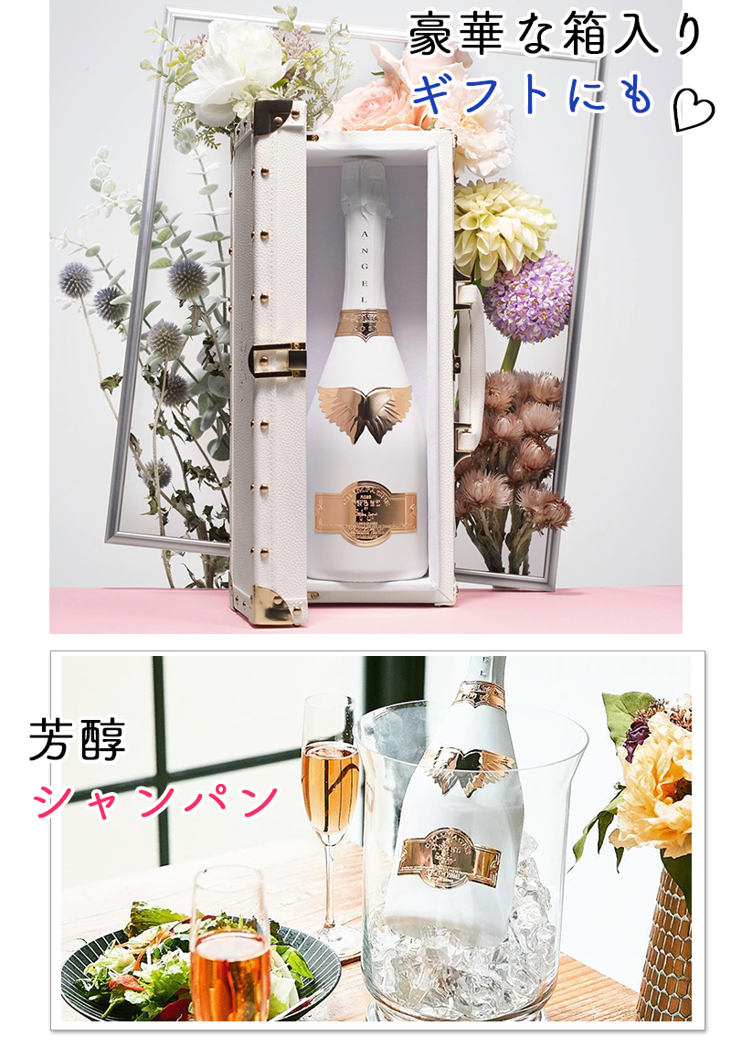 エンジェル シャンパン ブリュット ロゼ ホワイト 750ml ANGEL NV BRUT