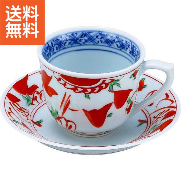 楽天市場】波佐見焼 夢万歴草華紋 珈琲碗皿 033-511M : ギフトのお店