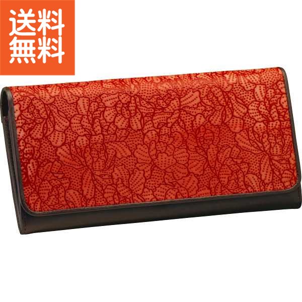 【送料無料】|草木染め印伝ボタン柄長財布|ＤＲＳ２３００－０４Ａ プレゼント お祝い 誕生日祝い 敬老の日 母の日 父の日 自家消費にも