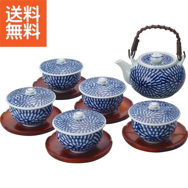【送料無料/直送】|波佐見焼 蛸唐草絵 番茶器揃（茶托付）|０３７－２６９Ｍ プレゼント お祝い 誕生日祝い 敬老の日 母の日 父の日 自家消費にも