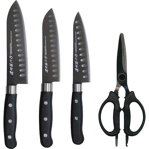 楽天市場】濃州孫六作 チタンコーティングAOD包丁4点セット 150Q(2