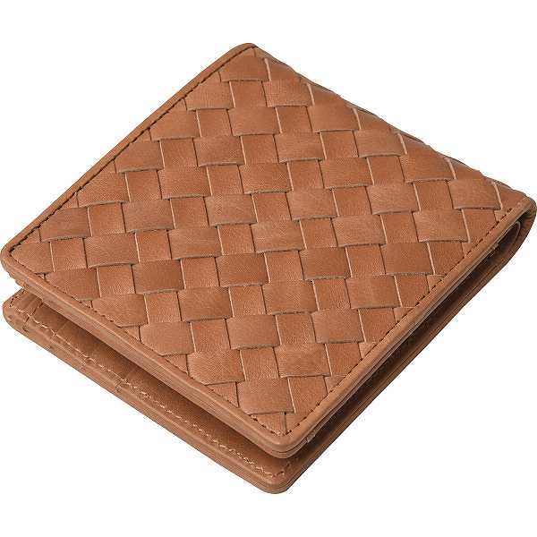 【貨物輸送無料/直送】良品細工場 日本製牛皮編込二折れ紙入れ/差し上げ物 御祭り 生まれ落ちる日祝賀会 敬老の日 母の日 父の日 自分自身使い果たすにも 御徒面子・小物・ブランド名雑貨 紙入れ・入れもの レディース紙入れ
