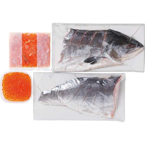 【送料無料/直送】北海道産新巻鮭親子セット ＜７０２１１＞ 北海道産新巻鮭親子７２０１１ プレゼント お祝い 誕生日祝い 敬老の日 母の日 父の日 自家消費にも 直送品