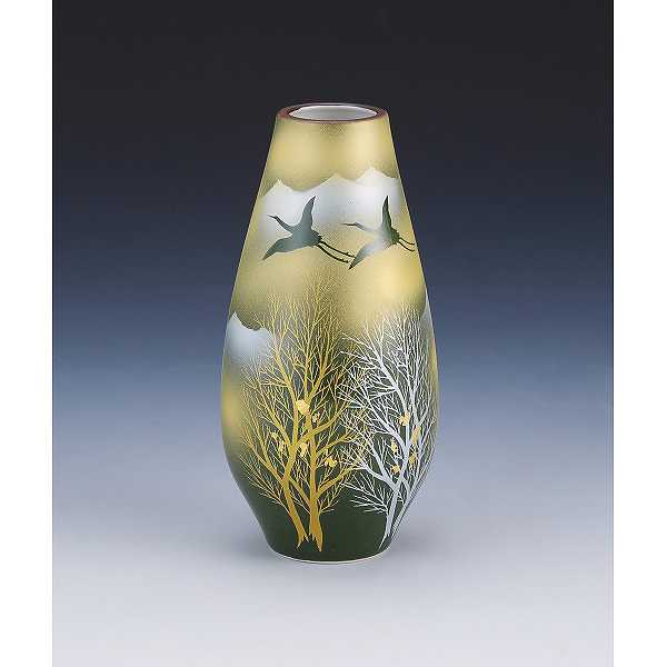 九谷焼 割取時代絵花瓶