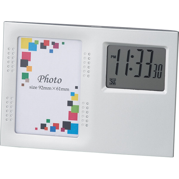 |1045円/個 30個一括/送料無料 フォトクロック ポライト|名入れ対応可インテリア 寝具 収納 置き時計 掛け時計 置き時計 販売促進商品 販促 景品 イベント用品 法人ギフト 賞品 低額ギフト 販促・イベント/一括