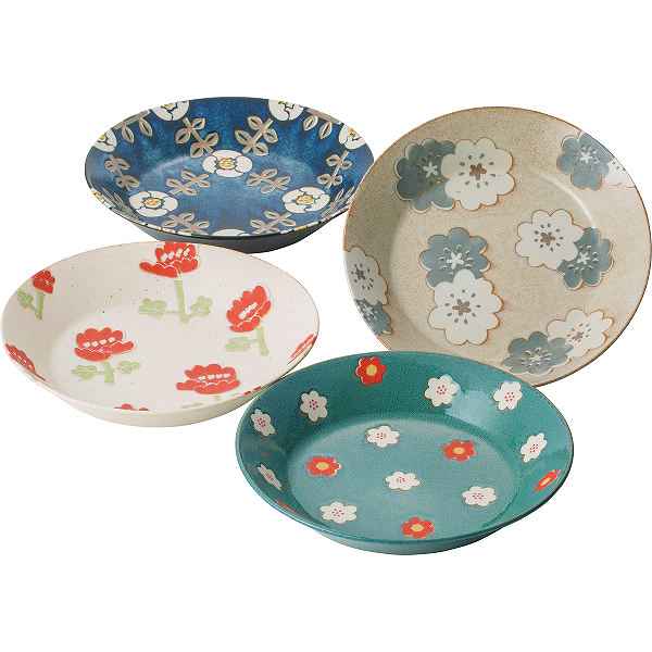 楽天市場】【送料無料】ノルディックフラワー パスタ皿4枚揃