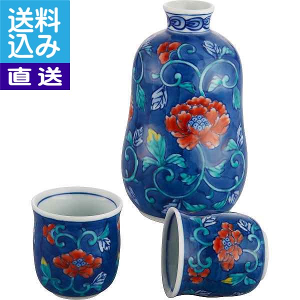 有田焼 濃牡丹 半酒器揃 ０２９２９ 大人気新品