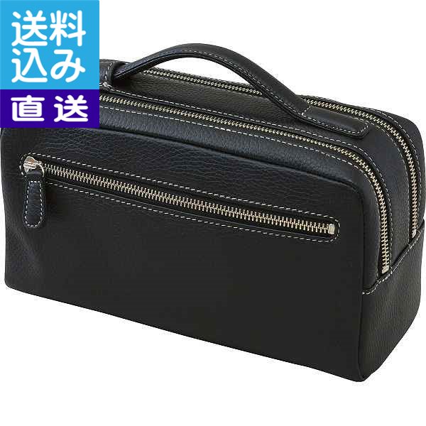 【送料無料/直送】良品工房 日本製牛革ダブルファスナーポーチ ＜Ｔ１９－３０８＞ 良品工房日本製牛革ダブルファス プレゼント お祝い 誕生日祝い 敬老の日 母の日 父の日 自家消費にも 直送品