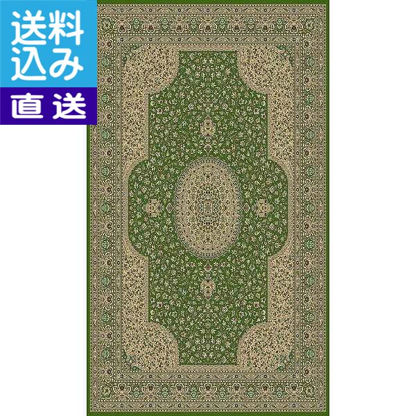 【送料無料/直送】日本製 抗菌防臭モケットラグ グリーン＜ローレルＧＮ＞ 日本製 抗菌防臭モケットラグ プレゼント お祝い 誕生日祝い 敬老の日 母の日 父の日 自家消費にも 直送品