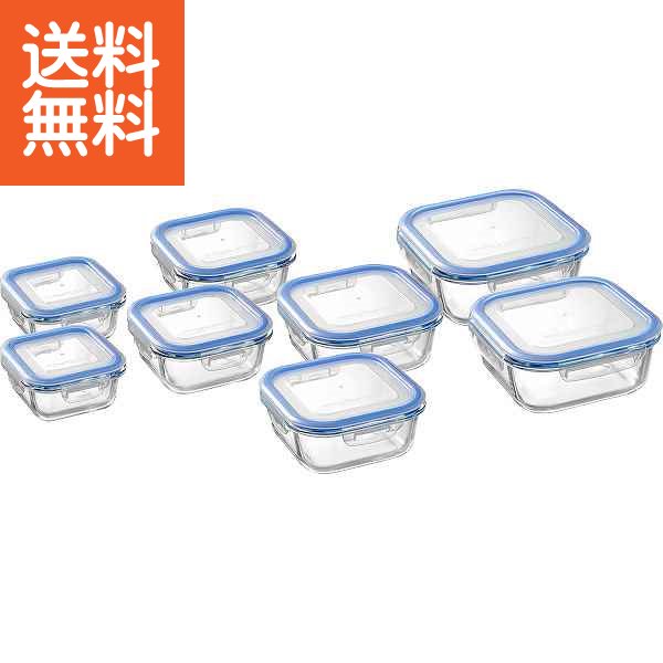 楽天市場】【送料無料】レッシュ 耐熱ガラス容器8点セット