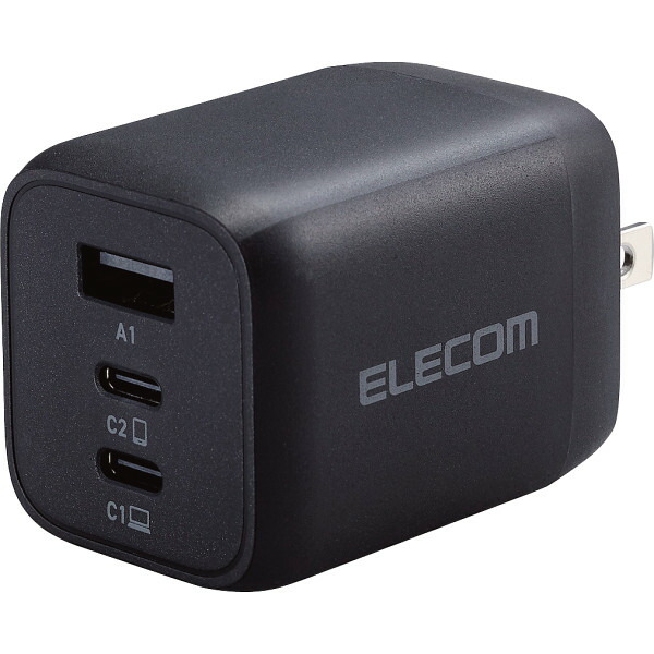 【貨物輸送無料/製造業者直送】|エレコム 正六面体ＡＣ申し受ける器 ６５Ｗ Ｃ×２ Ａ×１|〈黒いこと〉〈ＭＰＡ－ＡＣＣＰ４４６５ＢＫ〉 実用差し上げ物 同等の人へ 執務室用 住み家用