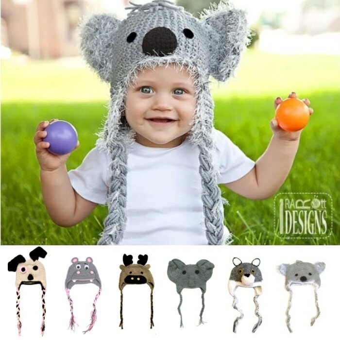 写真撮影 衣装■eared animal knit cap 耳付き アニマル帽子:フリーサイズ■いのしし/コアラ/オオカミ/犬/カバ/ぞう/トナカイ/アニマル/ニット帽/男の子/女の子/子ども用/キッズ/帽子 冬/防寒/かぶりもの/フェイスキャップ/コスチューム/アニマル/キッズ/干支/動物