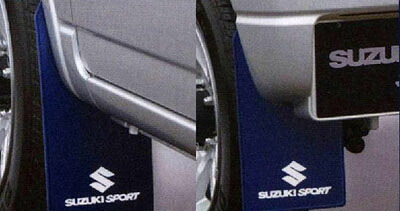 【スズキジムニーパーツ】スズキジムニーJB23W8型~純正アクセサリーSUZUKI SPORTSスズキスポーツアクセサリーマッドフラップセット【RCP】99000-99036-G4H|スージースポーツオート店