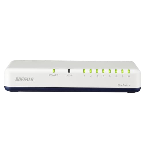 バッファロー 8ポート スイッチングハブ Giga プラスチック筐体 マグネット付属 壁掛け対応 電源外付け LSW7-GT-8EP/W 送料無料 4,353円