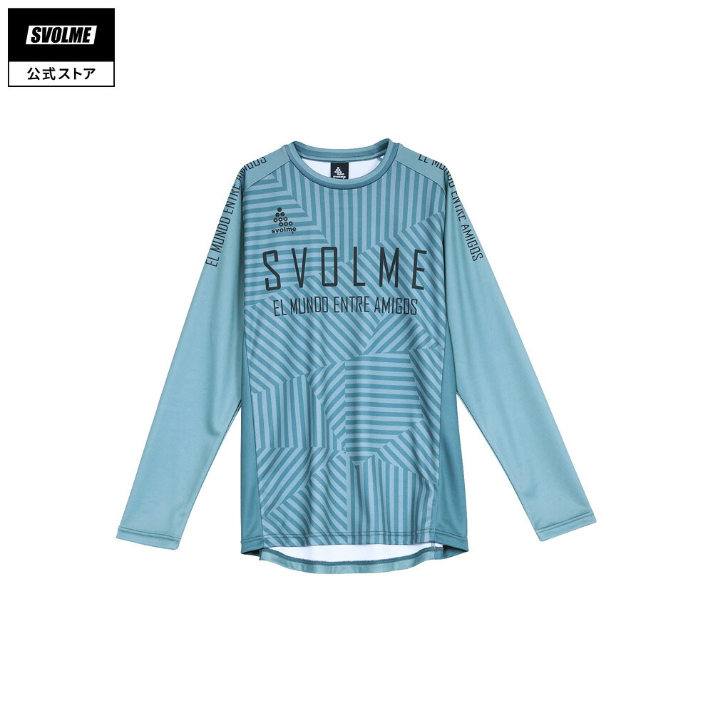 【公式】SVOLME スボルメ クラッシュストライプロングTRトップ24SDG ユニセックス 2024AW S/M/L/XL BLUEGREEN